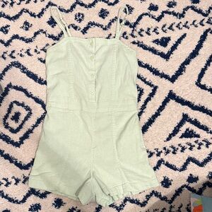 Abercrombie kids Lightweight lined Mint Green Spaghetti-Strap Romper
